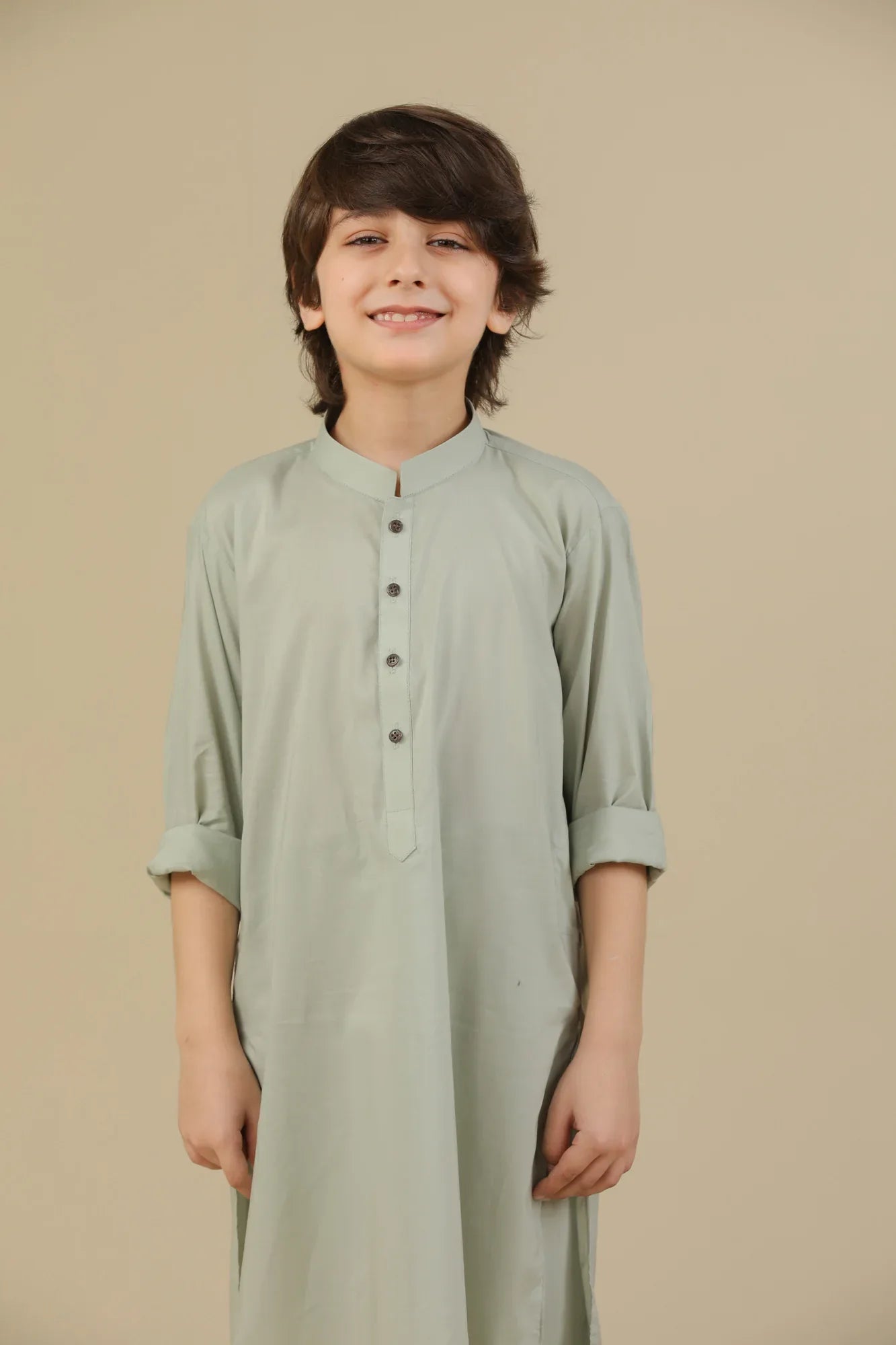 Mint Soft Cotton Kurta Trouser - Kids - Muraqsh -- Kidswear