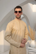Ivory Skin Cotton Embroidered Kurta Trouser - Men