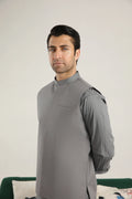Light Grey Soft Cotton Waistcoat - Men