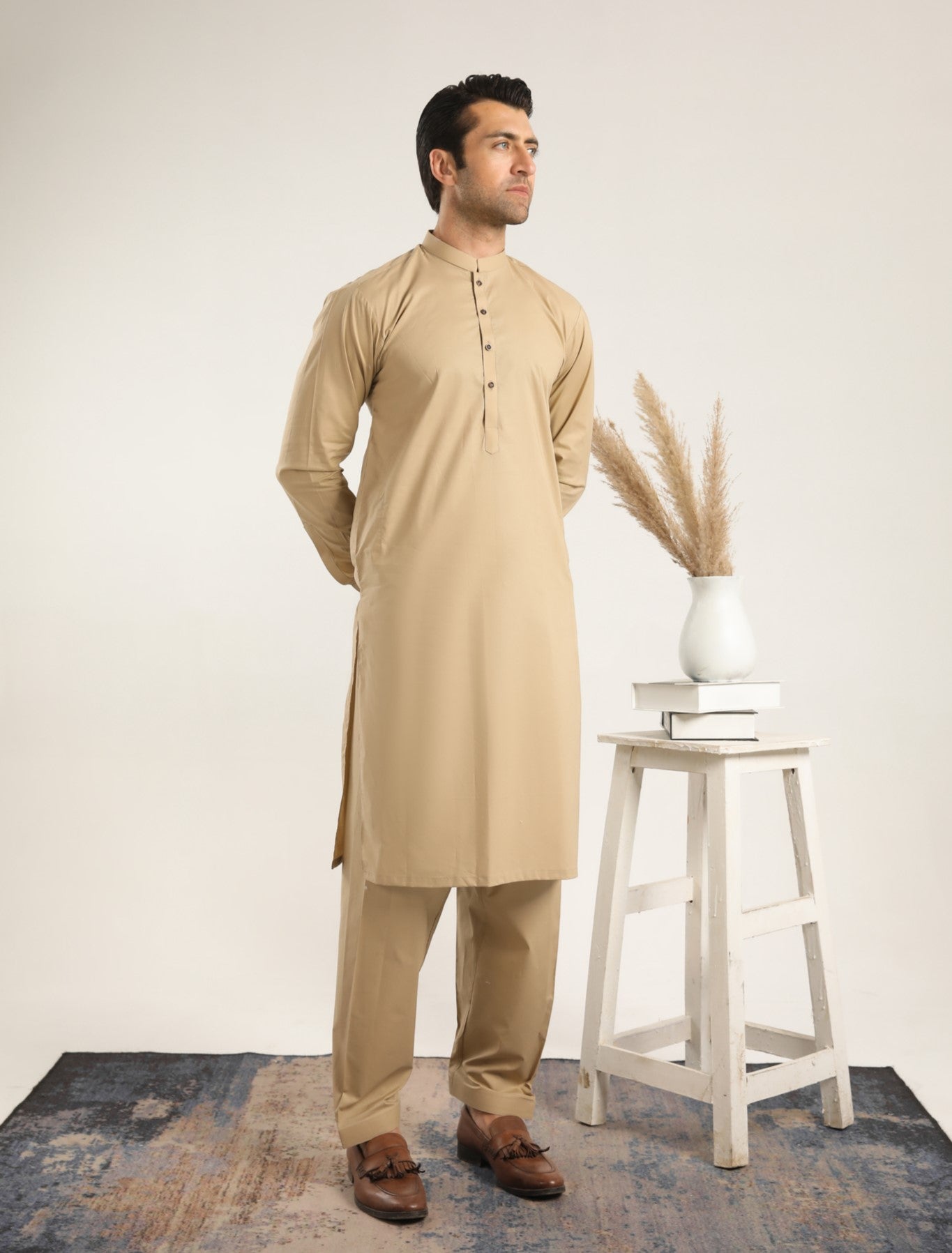 Pack of 2 Soft Cotton Kurta Shalwar - Black and Ivory Skin