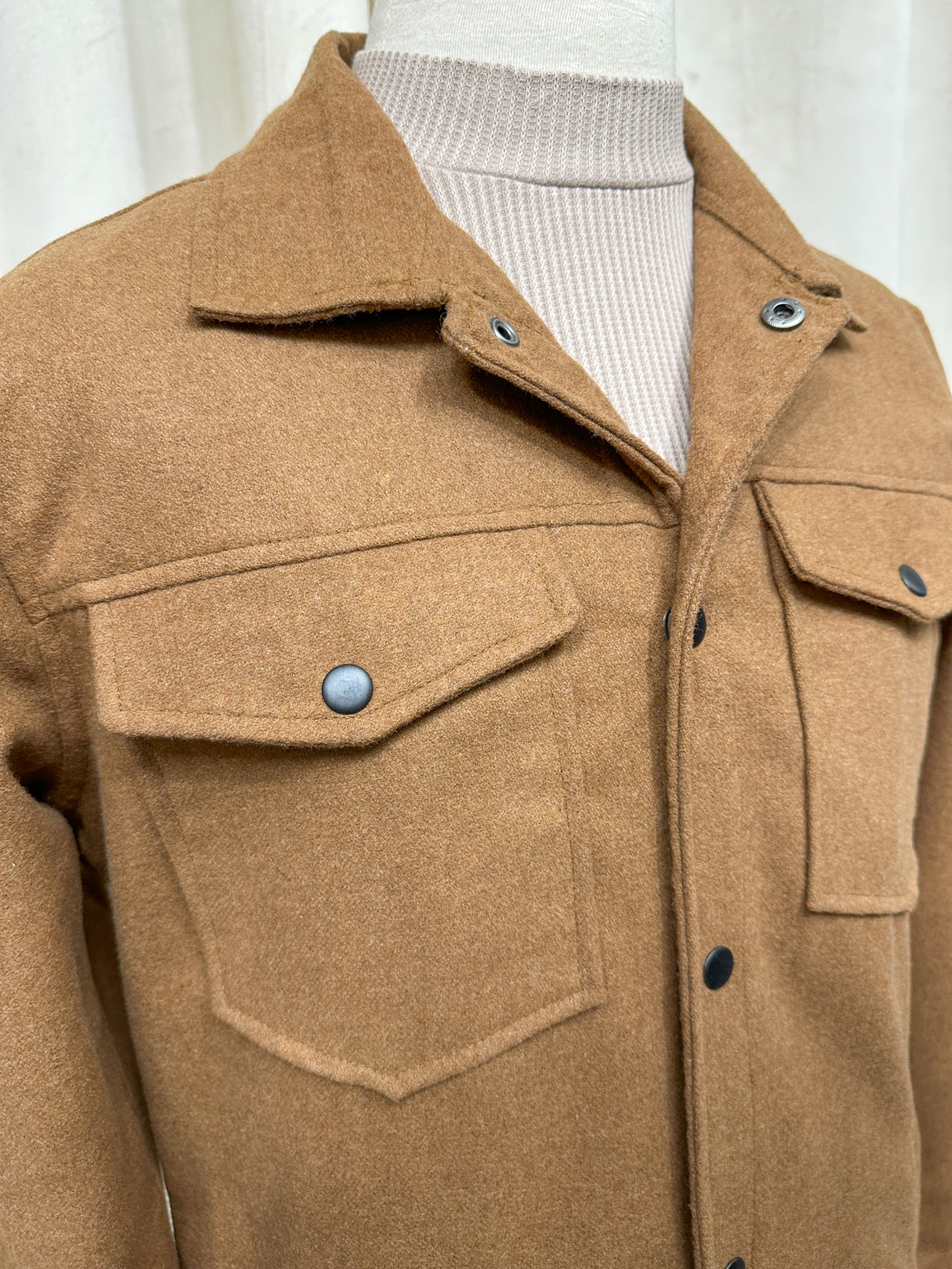 Camel Wool Coat - Men