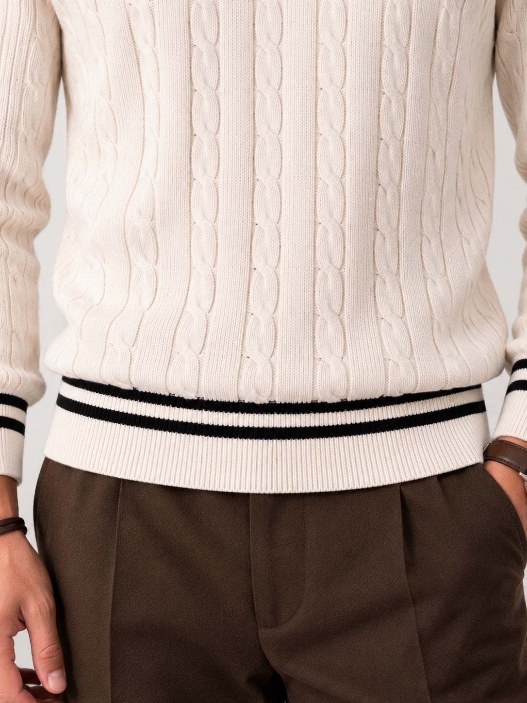 Off White Baseball Sweater