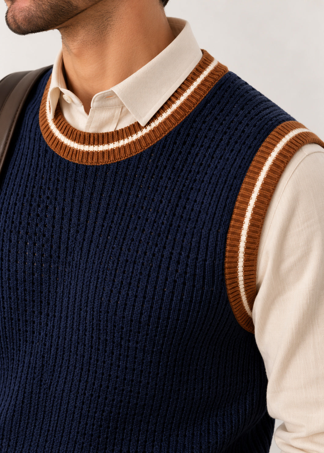 Navy Blue Sleeveless Sweater