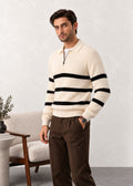 Off White Striper Polo Sweater