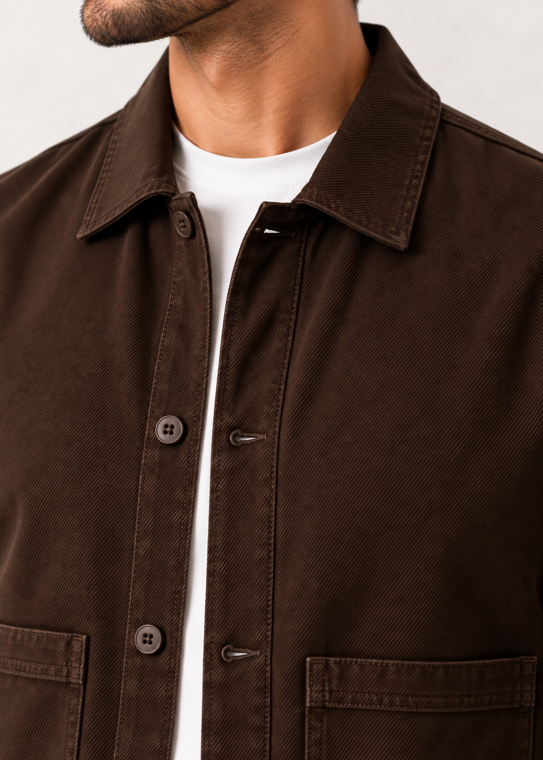 Dark Brown Twill Jacket