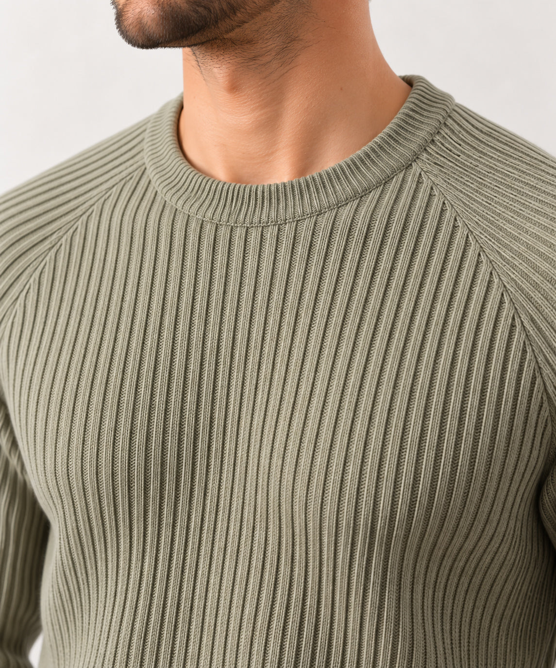 Light Pistachio Raglan Sweater
