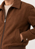 Dark Brown Suede Flight Jacket