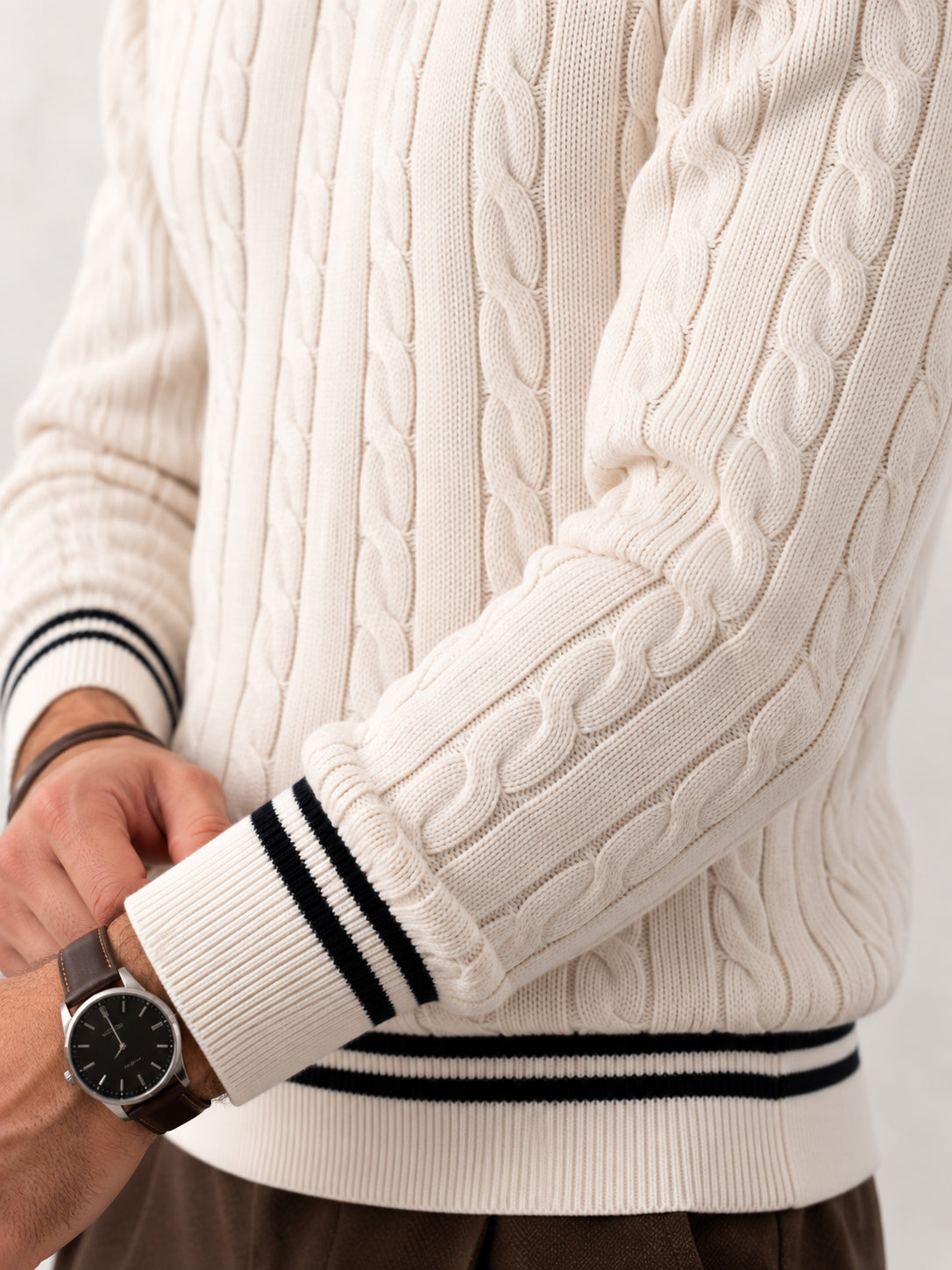 Off White Baseball Sweater