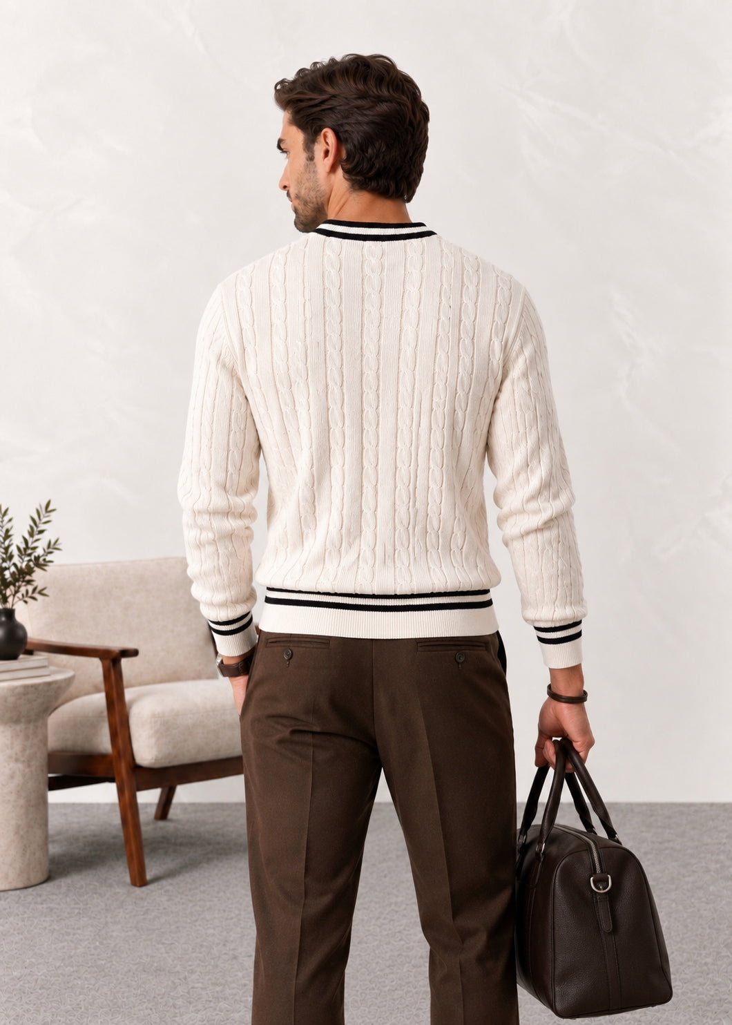 Off White Baseball Sweater