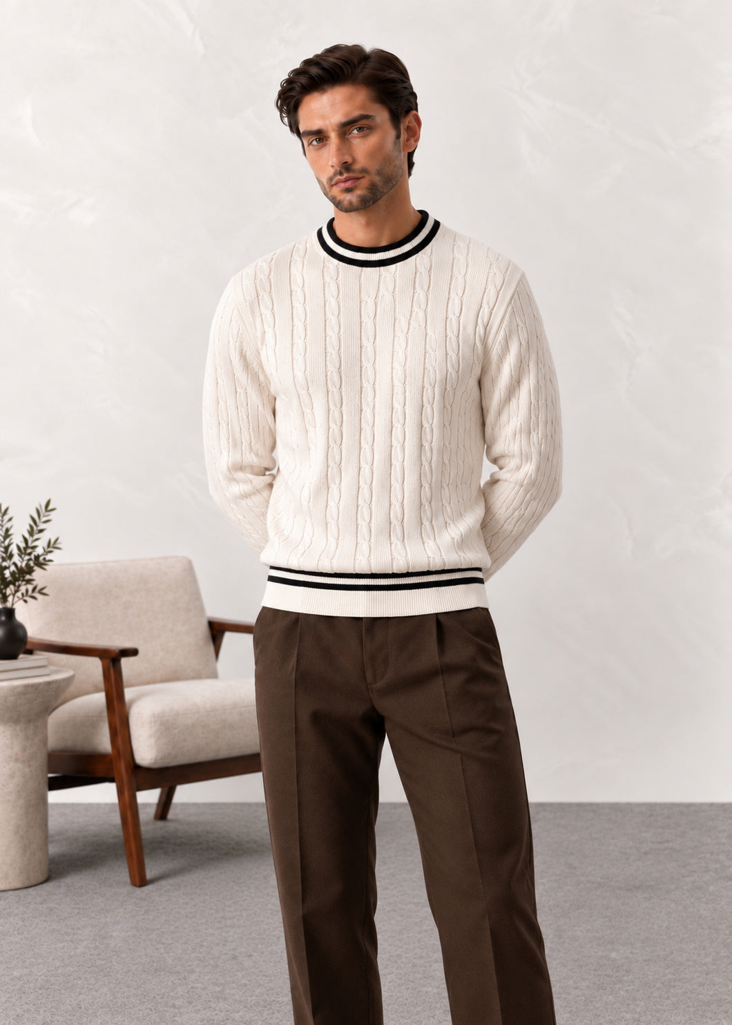 Off White Baseball Sweater