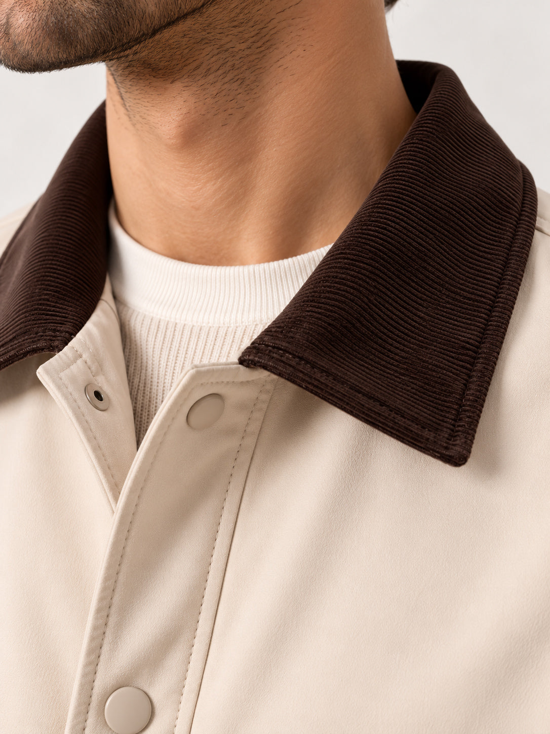 Brown Corduroy Collar Field Jacket