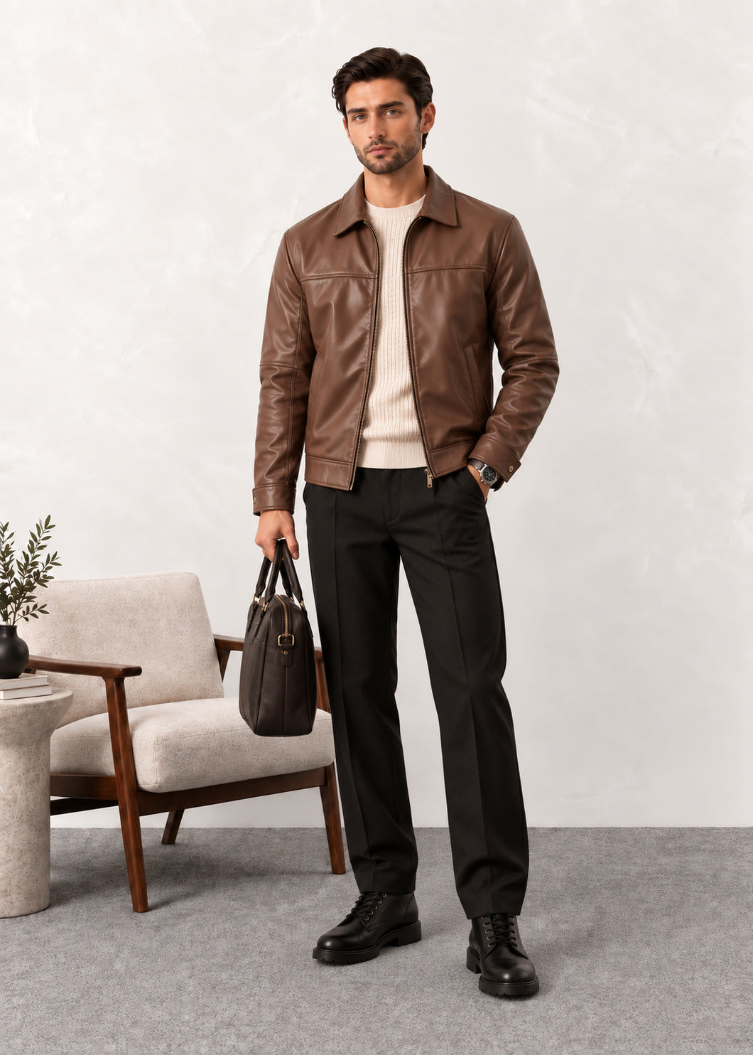 Brown Leather Jacket