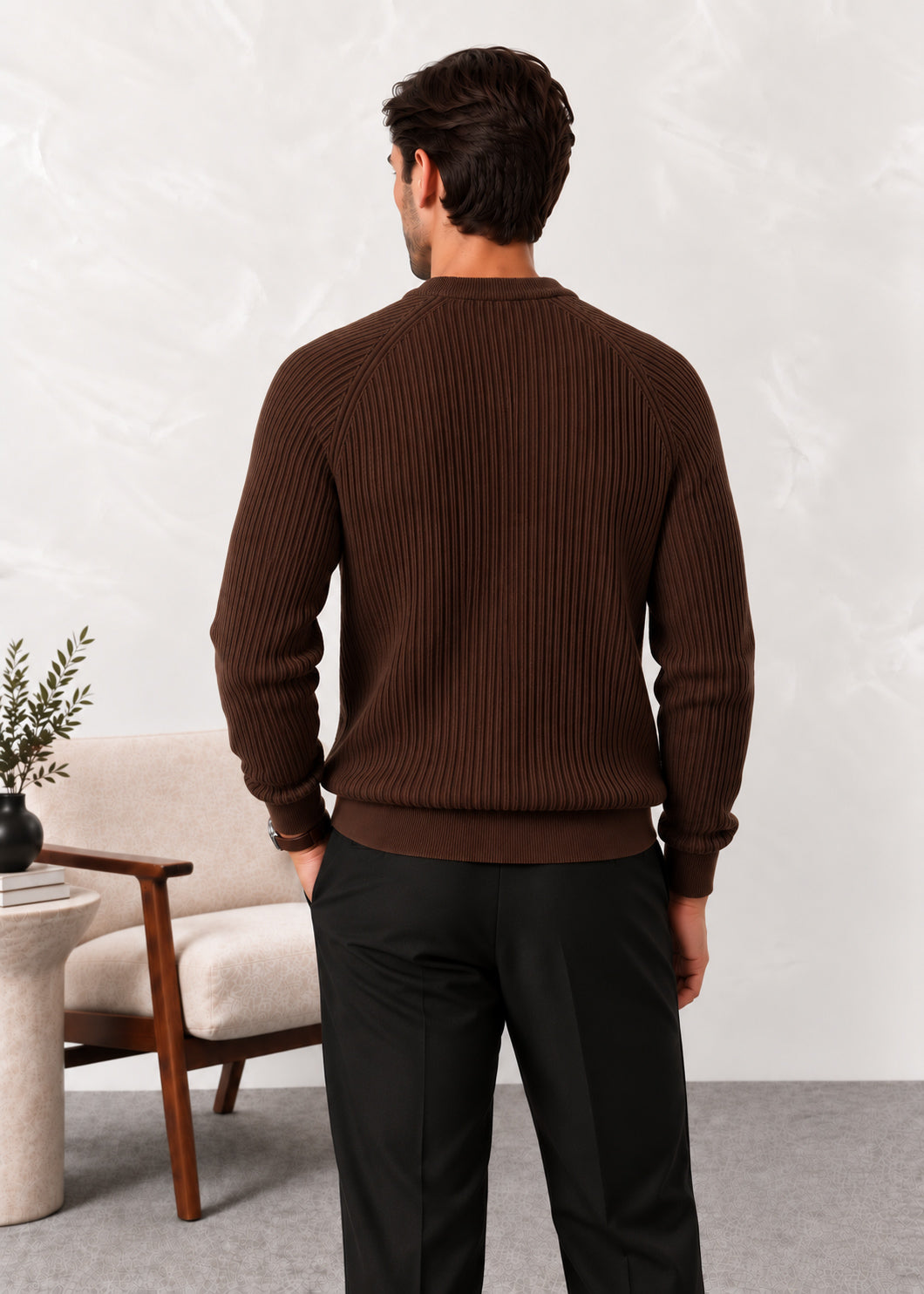 Brown Raglan Sweater