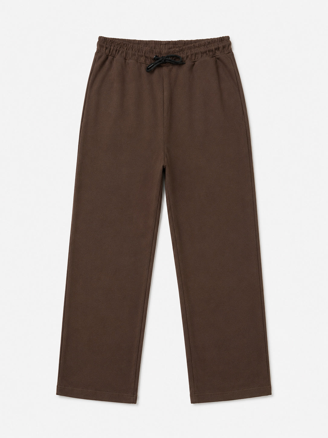 Chocolate Brown Jersey Straight Fit Trouser  - Men - Men