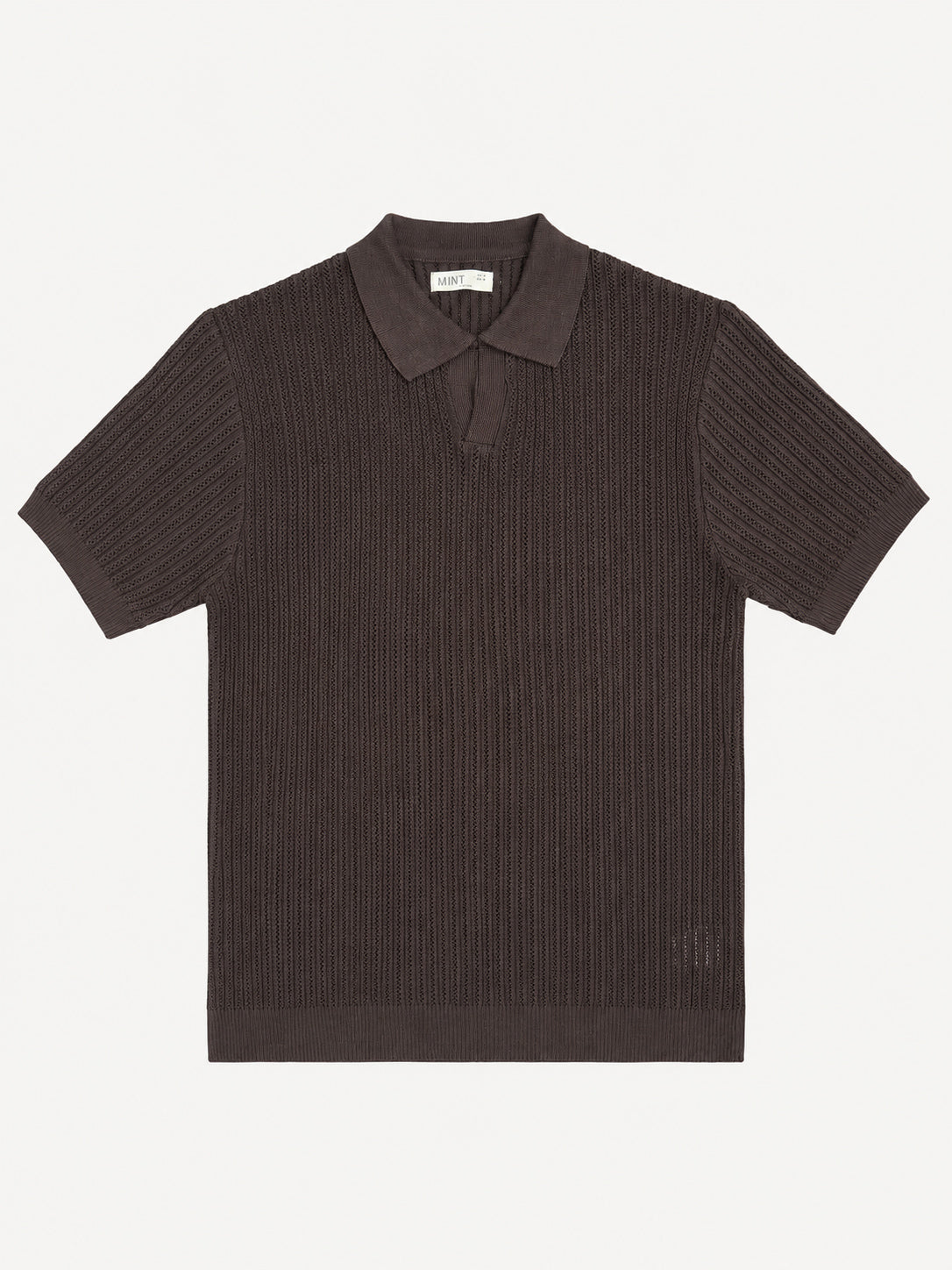 Dark Brown Riviera Knit Polo - Men