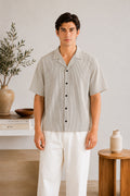 Off White Striper Boxy Revere Button Down - Men