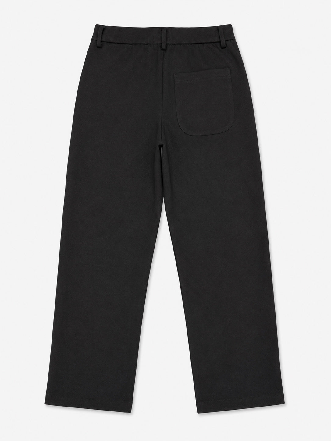 Black Interlock Straight Fit Pants  - Men - Men