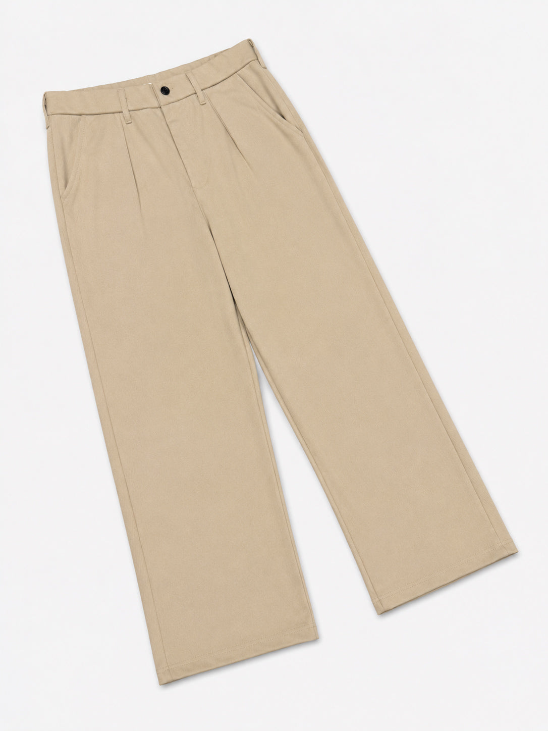 Beige Interlock Straight Fit Pants  - Men - Men