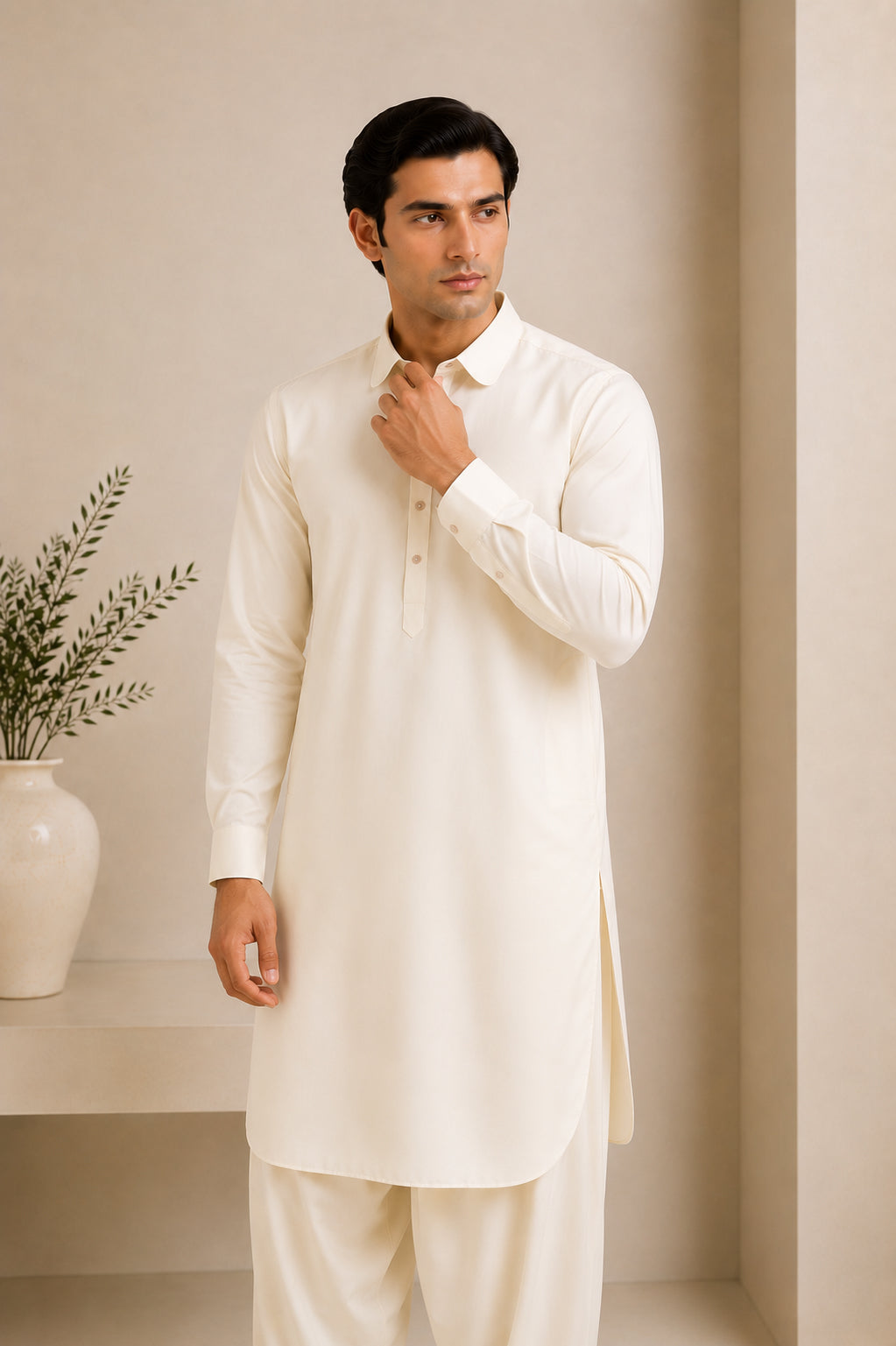 Bosky French Collar Kameez Shalwar - Men - Men