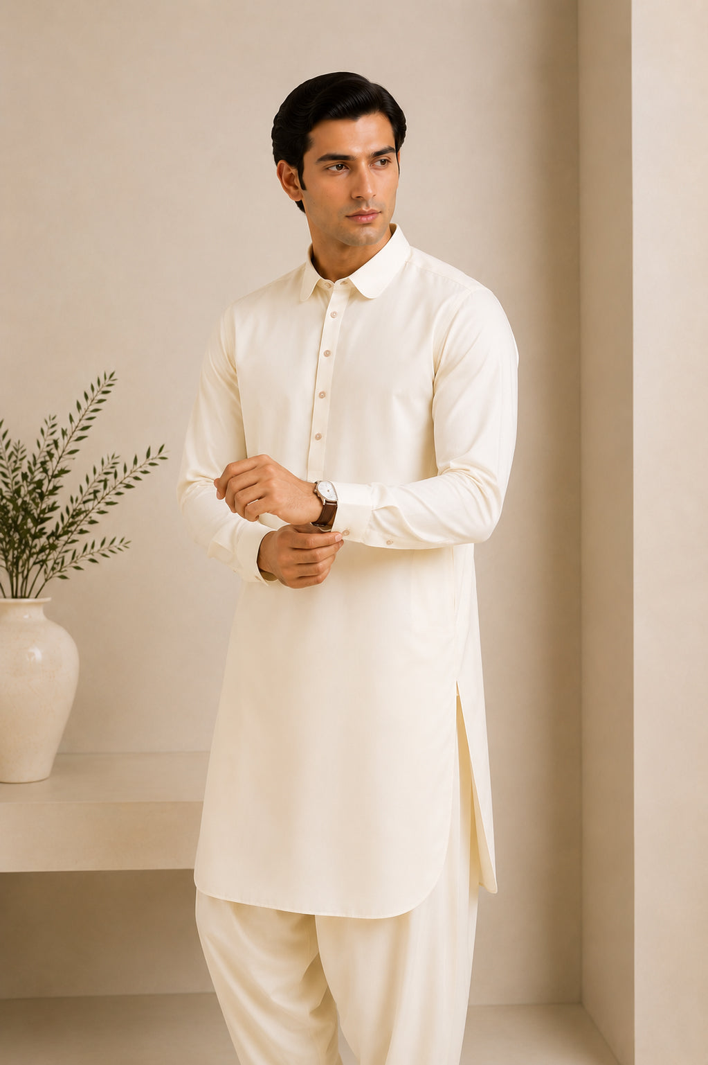 Bosky French Collar Kameez Shalwar - Men - Men