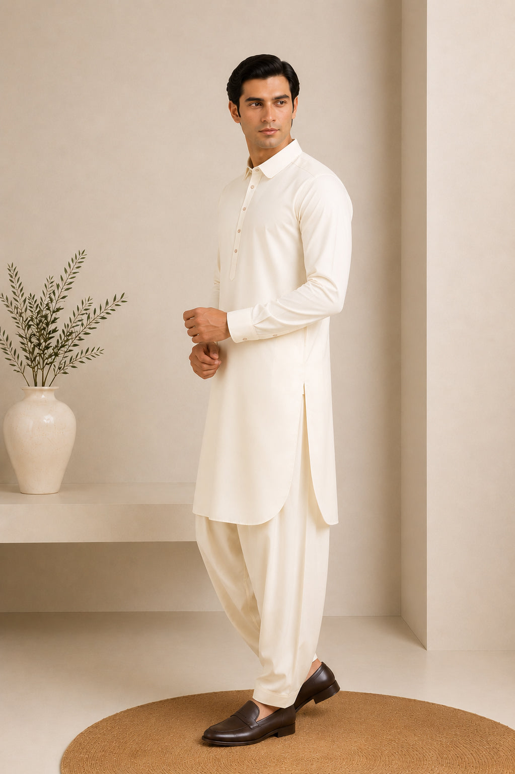 Bosky French Collar Kameez Shalwar - Men - Men