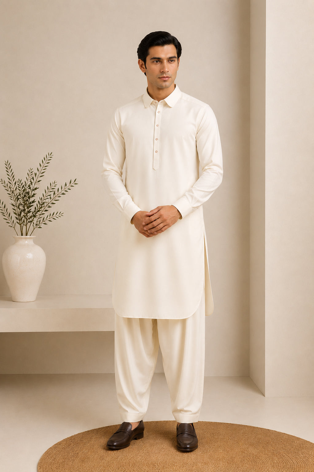 Bosky French Collar Kameez Shalwar - Men - Men