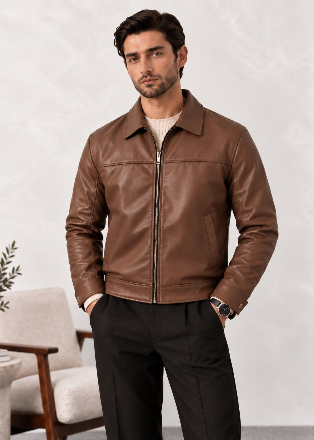 Brown Leather Jacket