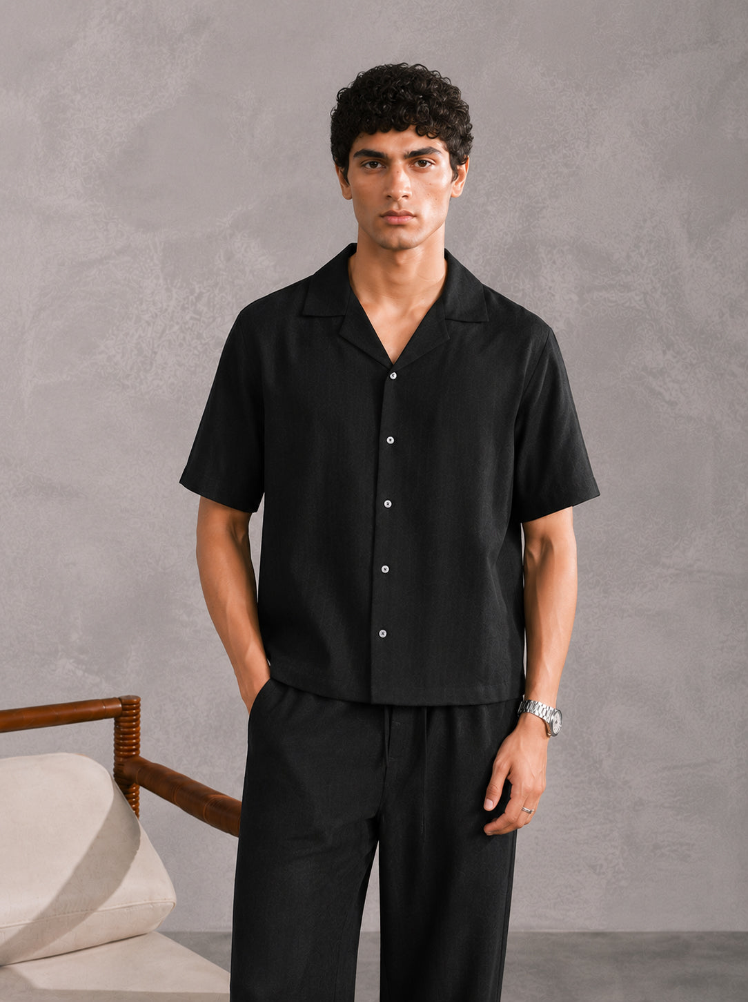 Raven Linen Blended Co-ord Set