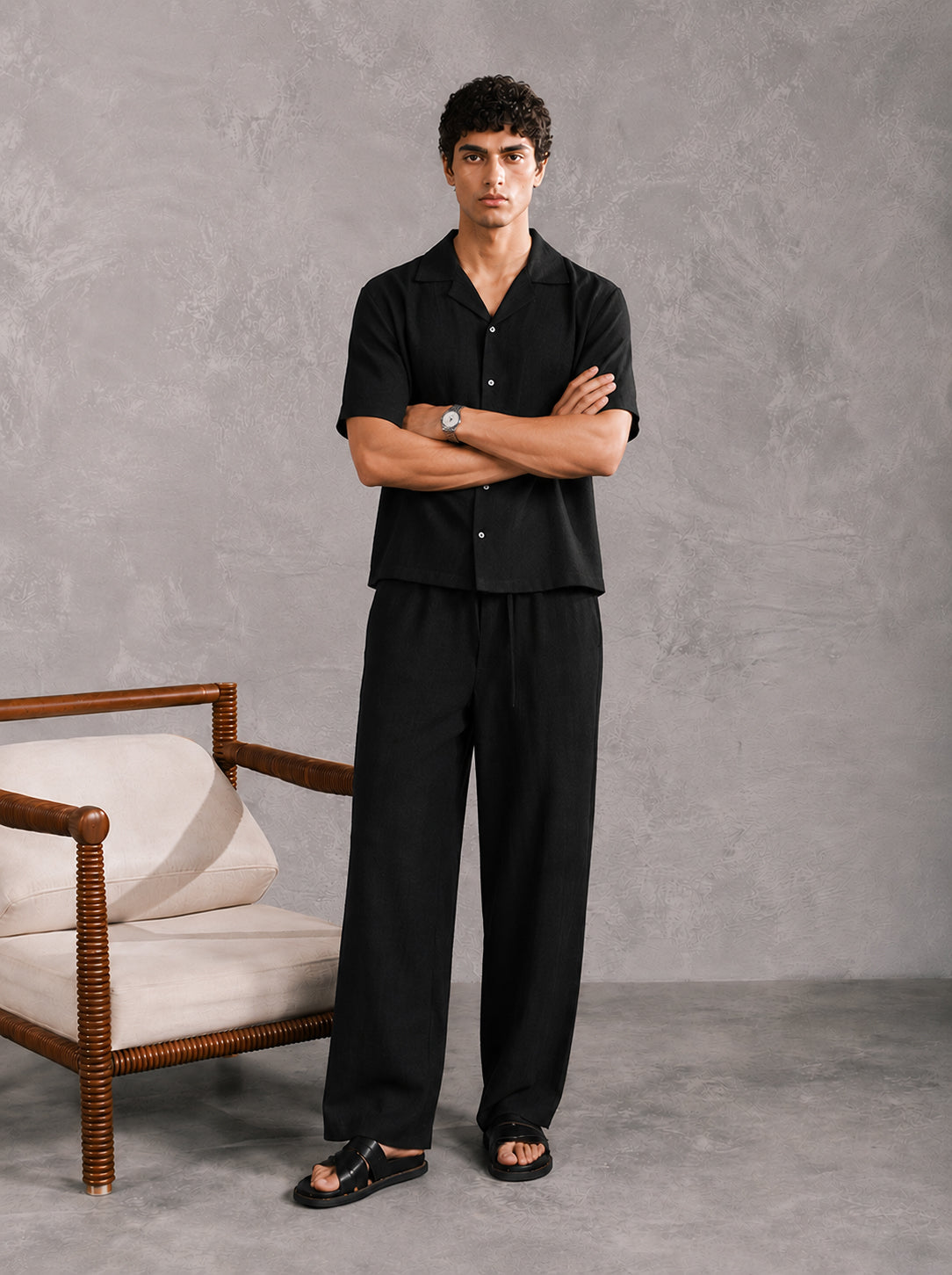 Raven Linen Blended Co-ord Set