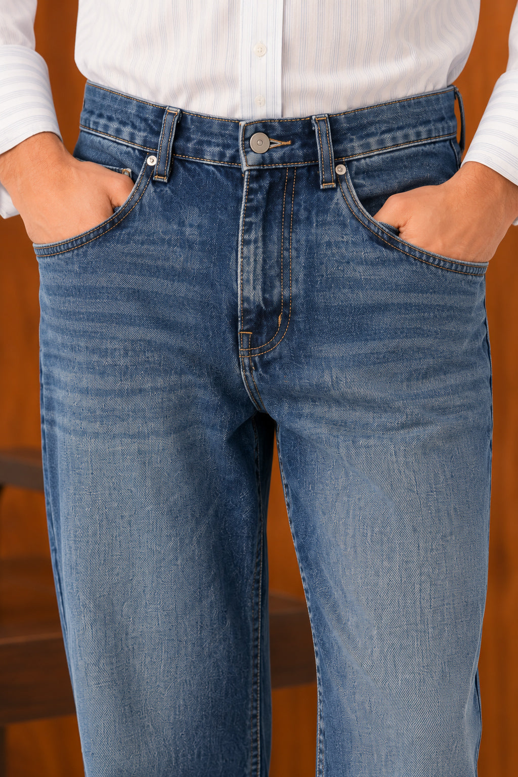 Indigo Blue Straight Fit Denim - Men