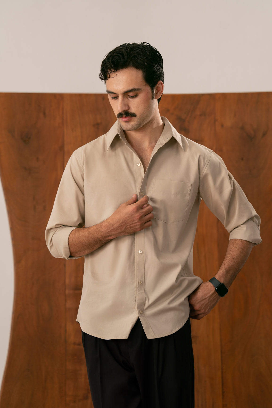 Dune Beige Casual Shirt - Men