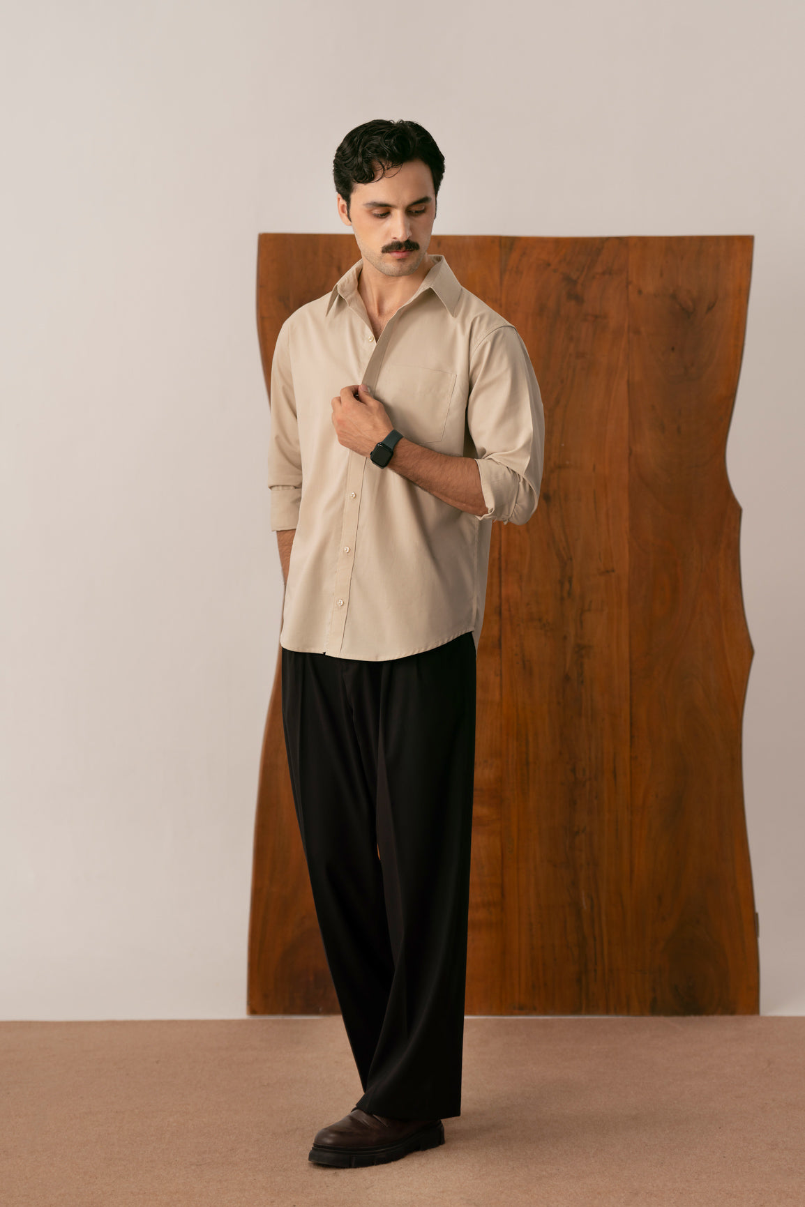 Dune Beige Casual Shirt - Men