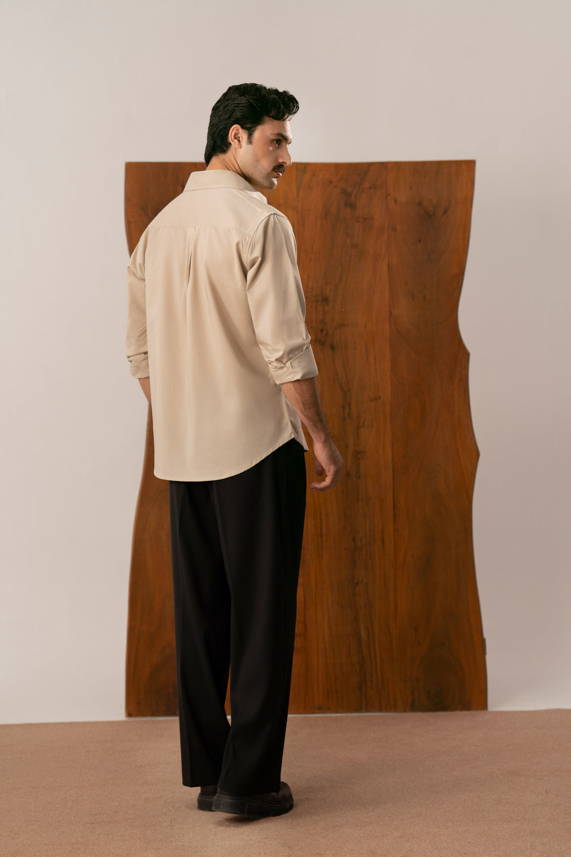 Dune Beige Casual Shirt - Men