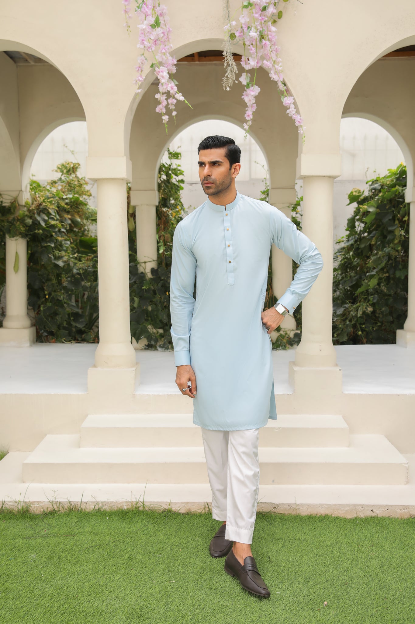 Buy Sky Blue Trousers & Pants for Men by The Indian Garage Co Online |  Ajio.com