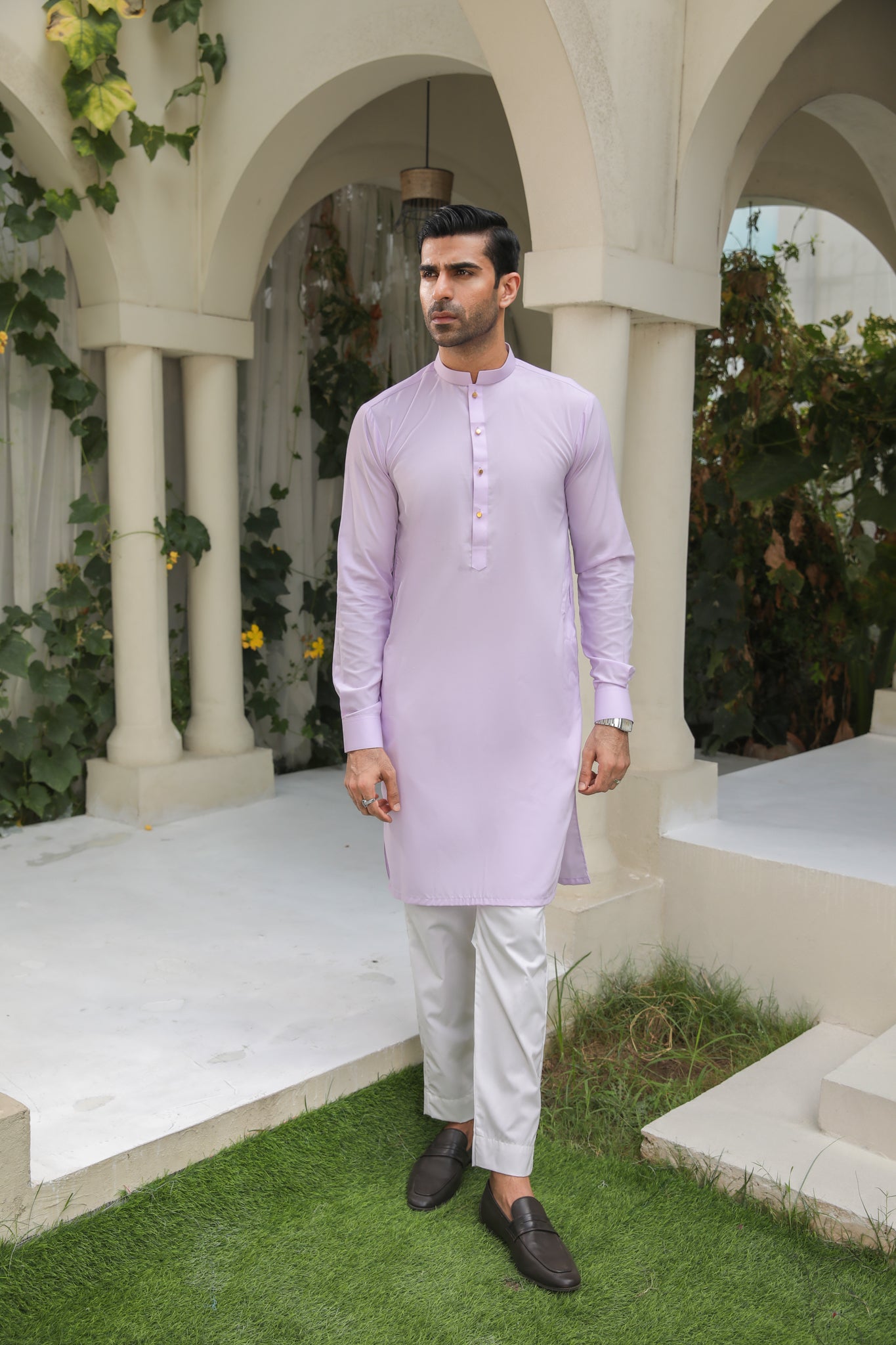 Pack of 2 Kurta Trouser - Lilac & Bosky White