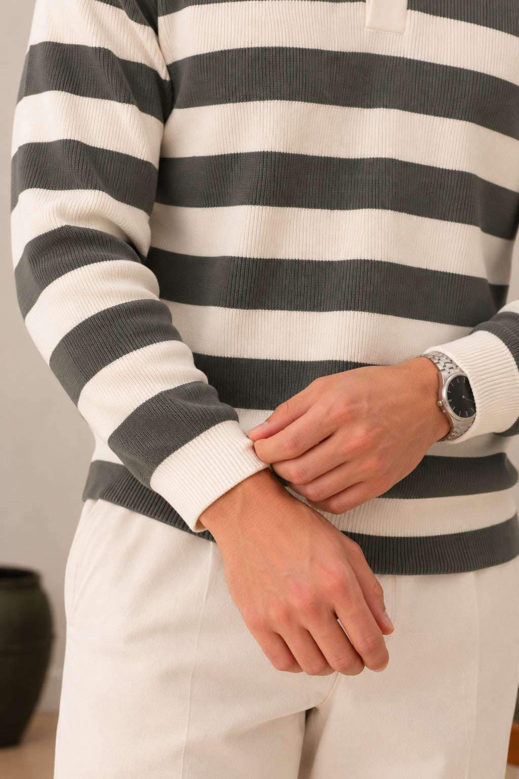 Savanna Stripe Sweater Polo