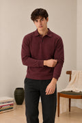 Burgundy Terry Polo