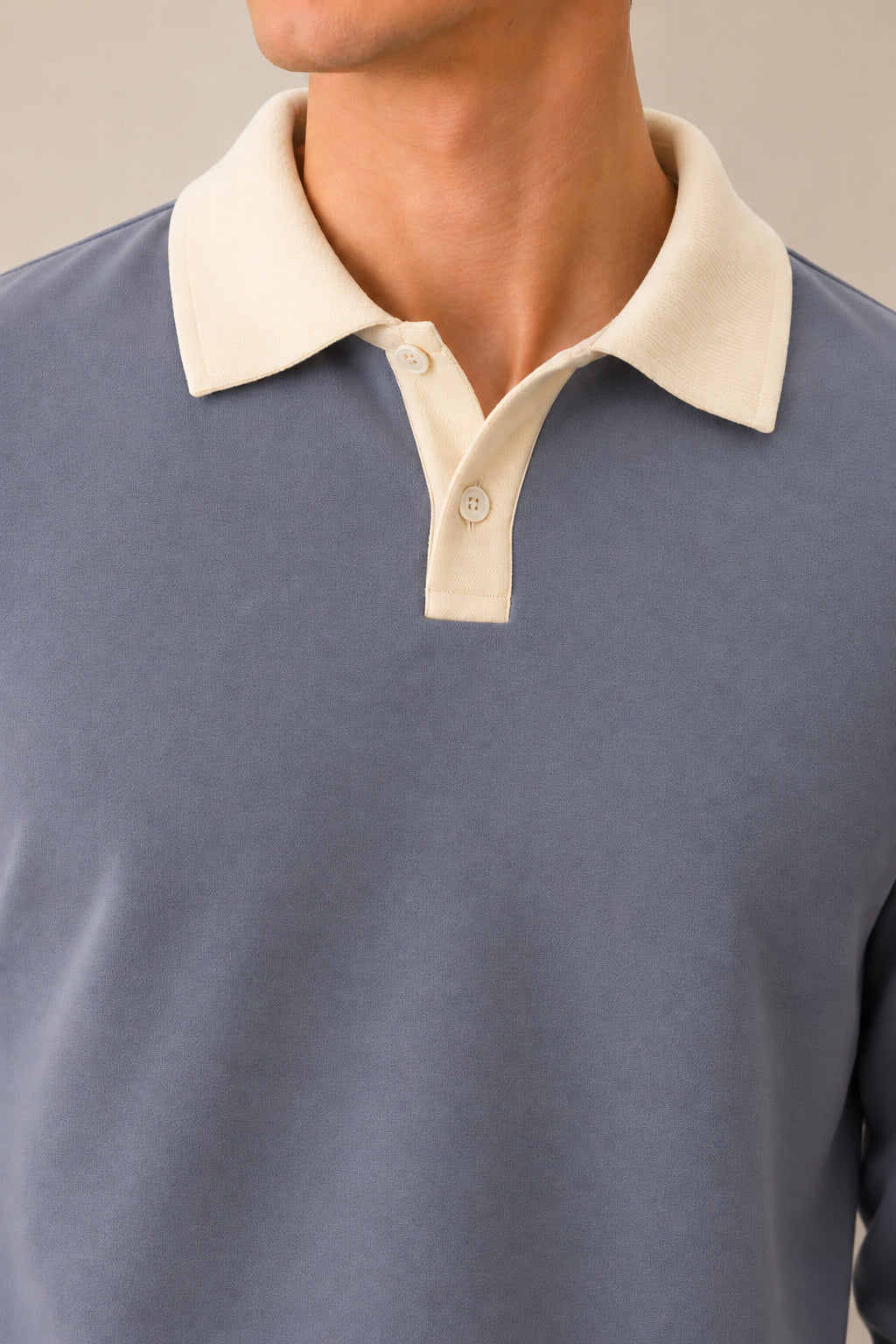 Sapphire Blue Contrast Collar Polo