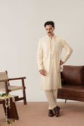Bosky Kurta Trouser with Embroidered Open Prince Coat - 3PC