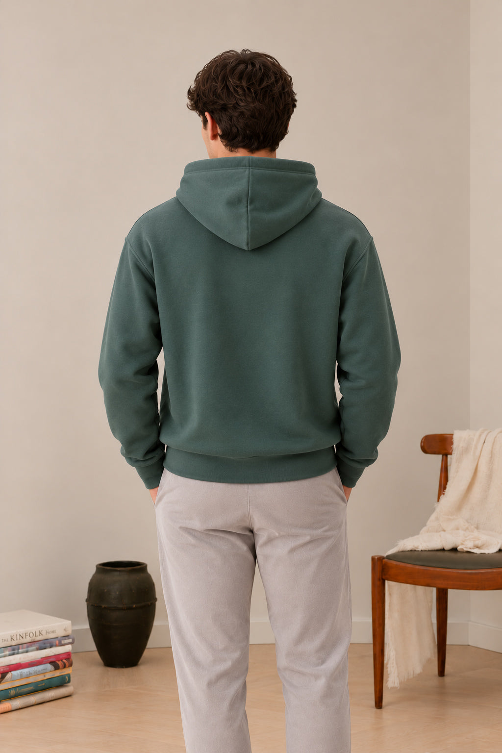 Dark Green Interlock Hoodie
